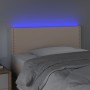 Testiera Cappuccino a LED 100x5x78/88 cm in Similpelle