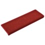 Tappetini per Scale 15 pz 65x21x4 cm Rosso