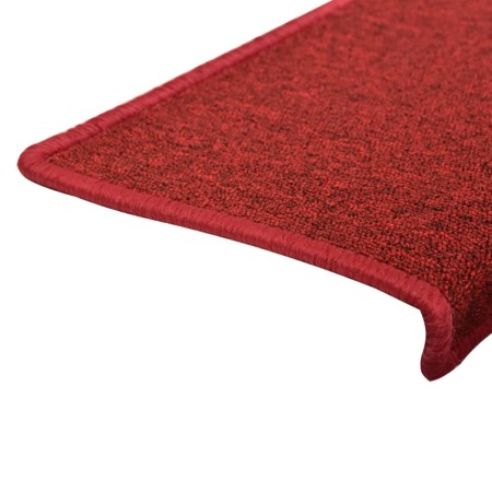 Tappetini per Scale 15 pz 65x21x4 cm Rosso