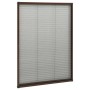 Zanzariera Plissettata Finestre in Alluminio Marrone 80x120 cm