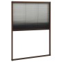 Zanzariera Plissettata Finestre in Alluminio Marrone 80x120 cm