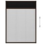 Zanzariera Plissettata Finestre in Alluminio Marrone 80x120 cm