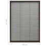 Zanzariera Plissettata Finestre in Alluminio Marrone 80x120 cm