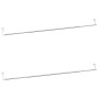 Binari per Tende 2 pz Bianco e Argento 90-135 cm Alluminio