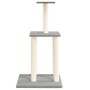 Albero per Gatti con Tiragraffi in Sisal Grigio Chiaro 85,5 cm