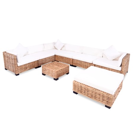 Set Divano 27 pz in Rattan Naturale