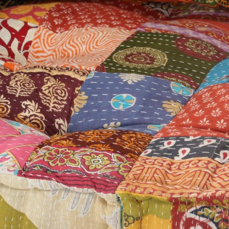 Pouf in Tessuto Patchwork