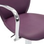 Sgabelli da Bar con Braccioli 2 pz Viola in Similpelle
