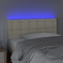 Testiera Crema a LED 80x5x78/88 cm in Similpelle