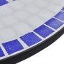 Set da Bistrot 3 pz in Piastrelle di Ceramica Blu e Bianco