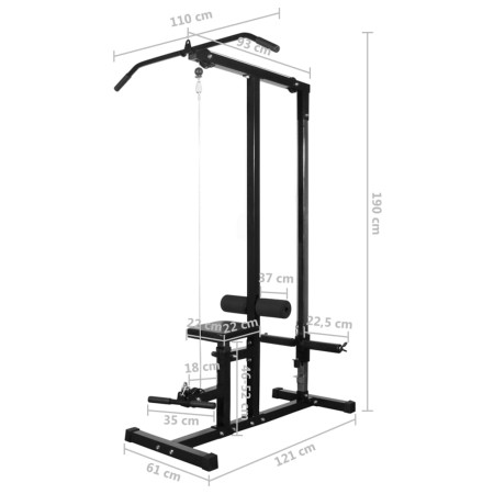 Macchina Multistazione con Bilanciere e Set di Manubri 30,5 kg