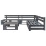 Set Salotto da Giardino 4 pz Pallet in Legno Grigio