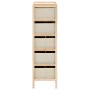 Scaffali con 5 Cesti in Tessuto 2 pz in Legno di Cedro Beige
