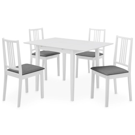 Set per Sala da Pranzo 5 pz in MDF Bianco