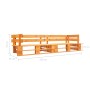 Divano da giardino a 2 Posti su Pallet in Legno Marrone Miele
