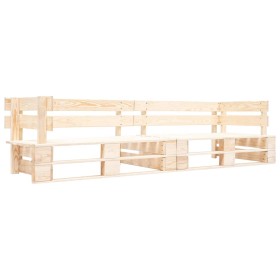 Divano da Giardino a 2 Posti su Pallet Naturale in Legno