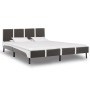 Letto Materasso Bianco Grigio Similpelle 180x200cm