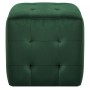 Pouf 2 pz Verde 30x30x30 cm in Velluto