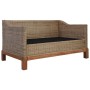 Set di Divani 2 pz con Cuscini in Rattan Naturale