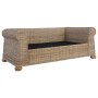 Set di Divani 2 pz con Cuscini in Rattan Naturale