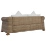 Set di Divani 2 pz con Cuscini in Rattan Naturale