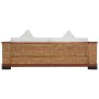 Set di Divani 2 pz con Cuscini in Rattan Naturale Marrone