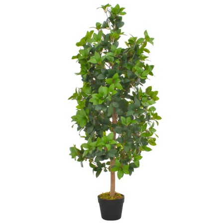 Albero di Alloro Artificiale con Vaso Verde 120 cm