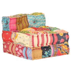 Pouf Modulare in Tessuto Patchwork