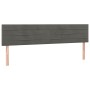 Testiera a LED Grigio Scuro 180x5x78/88 cm in Velluto
