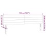 Testiera a LED Grigio Scuro 180x5x78/88 cm in Velluto
