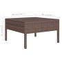 Set Divani da Giardino 3 pz con Cuscini in Polyrattan Marrone