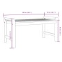 Set Divani Giardino 2pz con Cuscini Grigio Scuro Legno Massello
