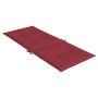 Cuscini per Sedie 4 pz Rosso Vino 120x50x3 cm in Tessuto