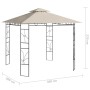 Gazebo 3x3x2,7 m Crema 160 g/m²