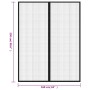 Tende Antimosche 2 pz per Porte con Magneti Nere 230x160 cm