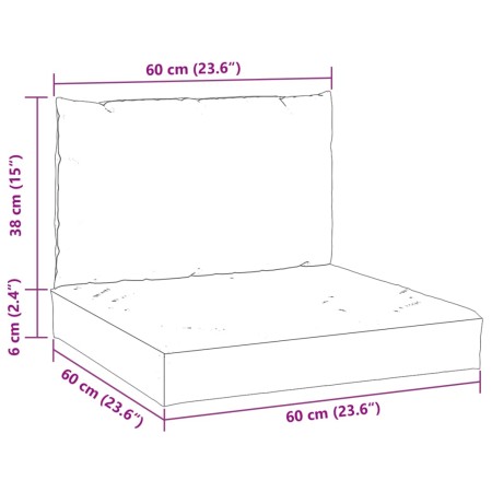 Cuscini per Pallet 2 pz Blu in Tessuto Oxford