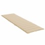 Cuscino per Lettino Beige 200x60x3 cm in Tessuto Oxford