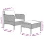 Set Divani da Giardino 2 pz con Cuscini in Polyrattan Marrone