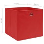 Contenitori 10 pz in Tessuto non Tessuto 28x28x28 cm Rosso