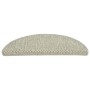 Tappeti Autoadesivi Scale Aspetto Sisal 15 pz 65x21x4 cm Grigi