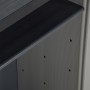 Armadio per Rifiuti da Giardino Grigio e Nero 68x40x85 cm in PP
