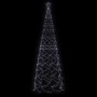 Albero di Natale a Cono Bianco Freddo 1400 LED 160x500 cm