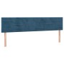 Testiere 2 pz Blu Scuro 100x5x78/88 cm in Velluto