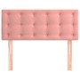 Testiera Rosa 90x5x78/88 cm in Tessuto