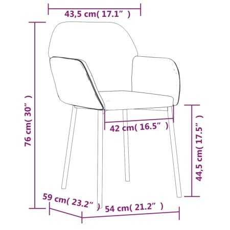 Sedie da Pranzo 2 pz Grigio Chiaro in Velluto