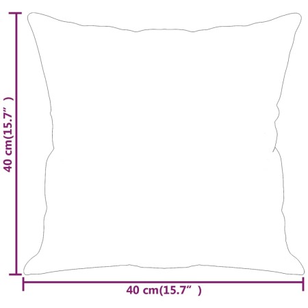 Cuscini Decorativi 2 pz Tortora 40x40 cm in Tessuto Microfibra