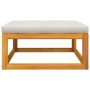Set Mobili da Giardino 3pz con Cuscini Legno Massello di Acacia