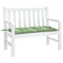 Cuscino Panca Giardino con Motivo a Foglie 110x50x7 cm Tessuto