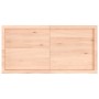 Ripiano a Parete 120x60x(2-4) cm Massello Rovere Non Trattato