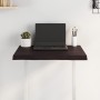 Piano Tavolo Marrone Scuro 60x50x(2-4)cm in Rovere Non Trattato